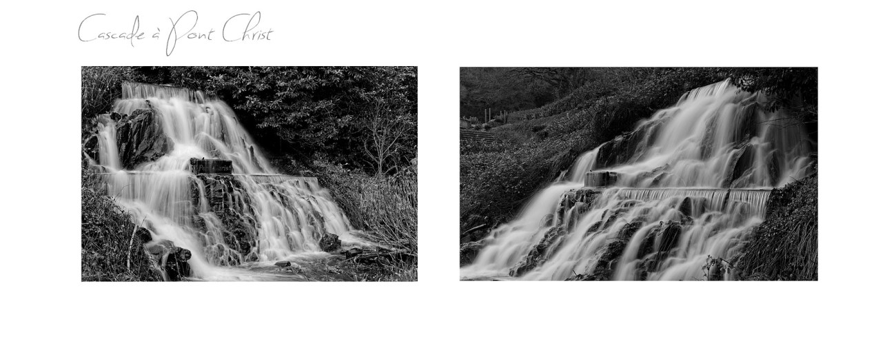 pose logngue N&B cascade Pont Christ