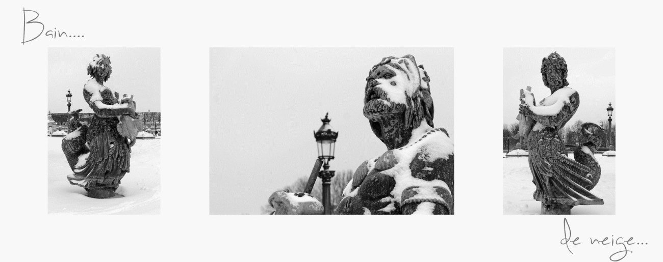 triptyque détail statues Fontaine de la Mer