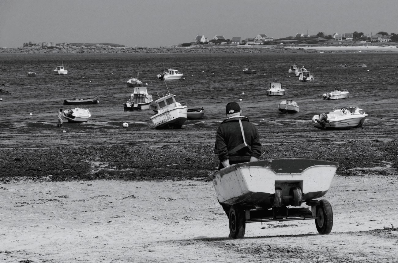 Port du Curnic, Guissény, godille, finistère, bretagne, noir et blanc IMGP4399DxO impression_DxOFPnb