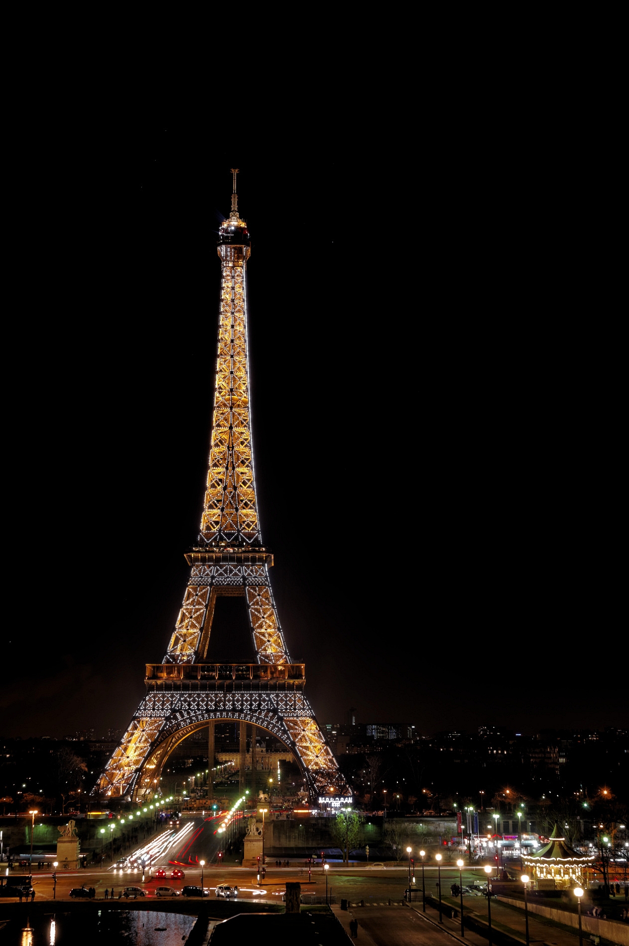 Paris, Tour Eiffel, Tour Effeil de nuit, Paris by night, Esplanade du Trocadéro, photos de nuit