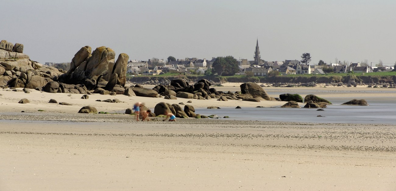 Guissény, baie de Guisény, à la plage, pose longue, finistère, bretagne