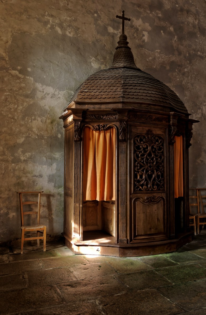 confessionnal, Commana, église, bretagne, finistère