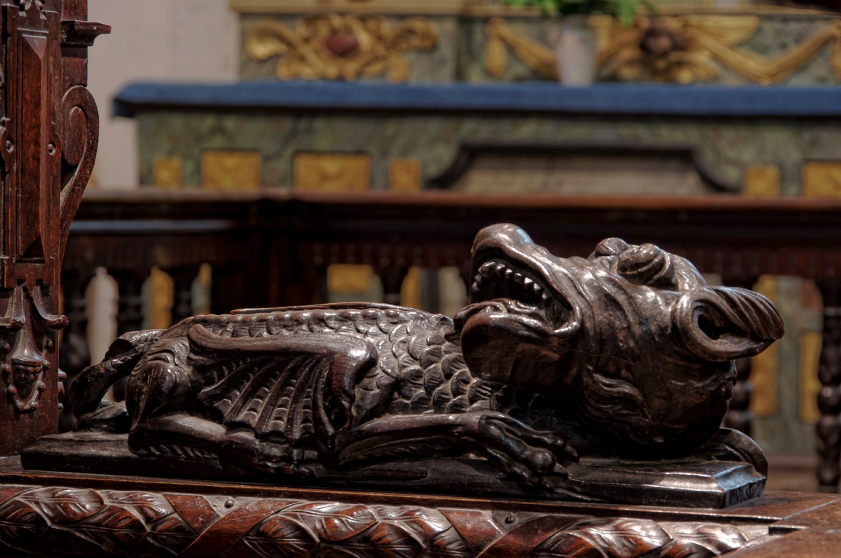 détail choeur église Notre Dame à Lampaul Guimiliau