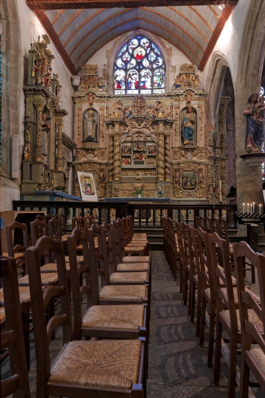 retable église Notre Dame à Lampaul Guimiliau