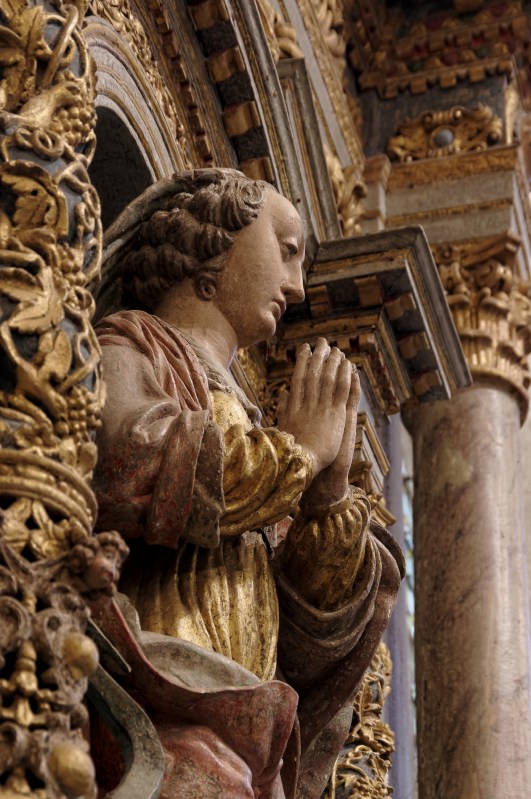 détail retable église Notre Dame Lampaul Guimiliau