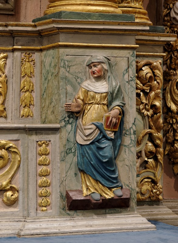 détail retable église Notre Dame Lampaul Guimiliau