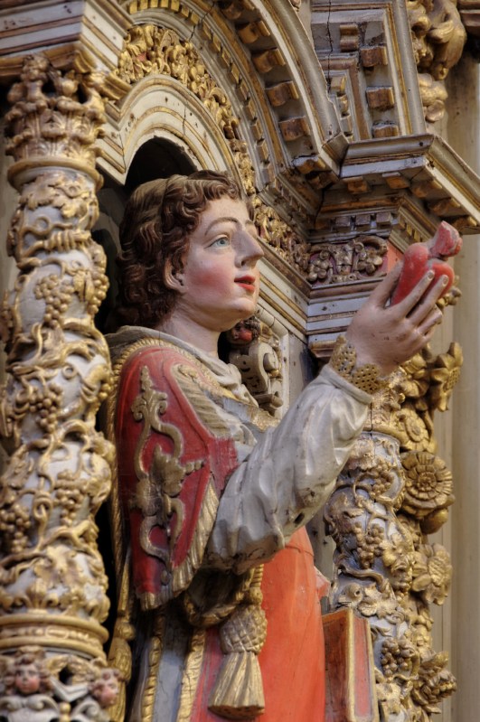 Le retable de Saint-Laurent - détail -  église Notre Dame Lampaul Guimiliau