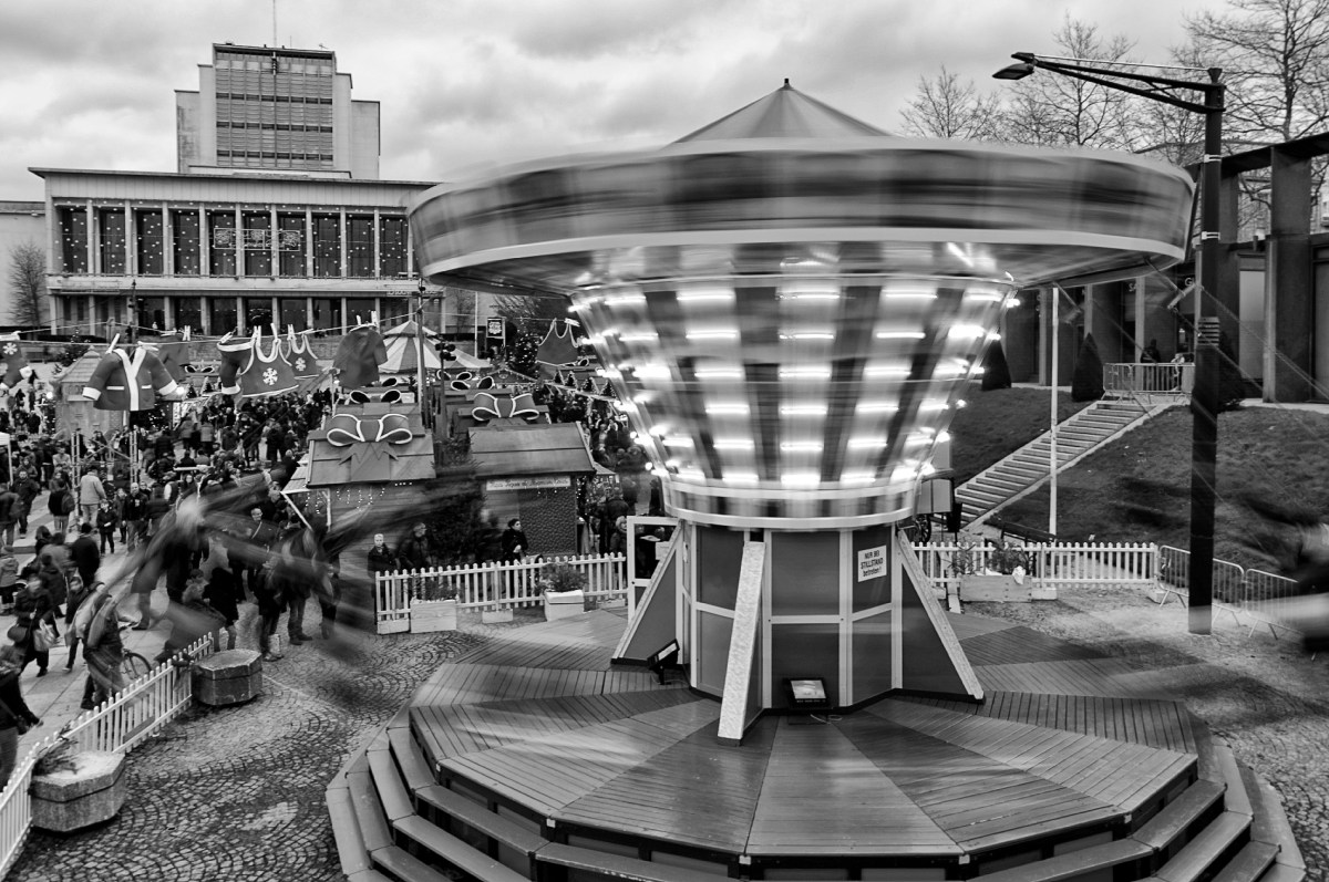 manège, marché de noël à Brest, bretagne,finistère