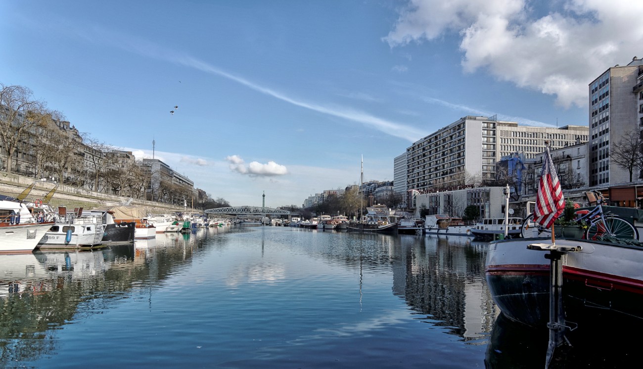 passerelle Mornay, passerelle de l'Arsenal, Paris, 4e arrondissement, 12e arrondissement, Port de l'Arsenal Paris