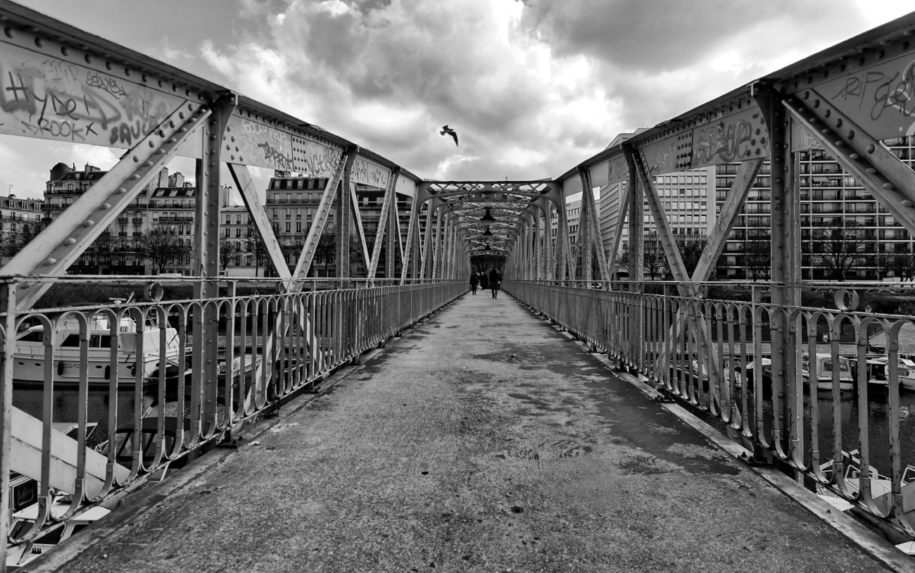 passerelle Mornay, passerelle de l'Arsenal, Paris, 4e arrondissement, 12e arrondissement, Port de l'Arsenal Paris