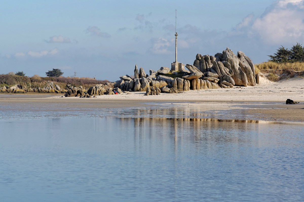calvaire Croaz An Aod, Guissény, Finistère, antenne SSBN, baie de Guissény 