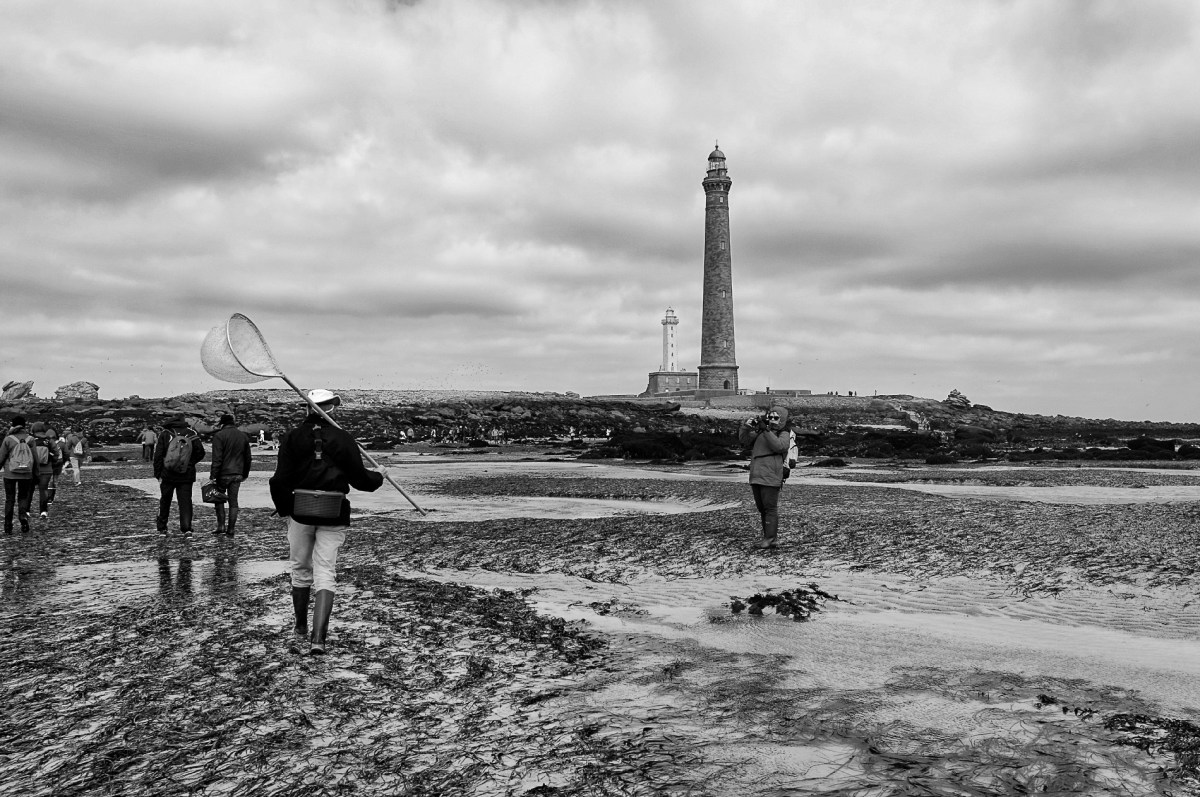 aller à l'île Vierge à pieds, phare de l'île Vierge, grande marée,  marée du siècle, coefficient 119