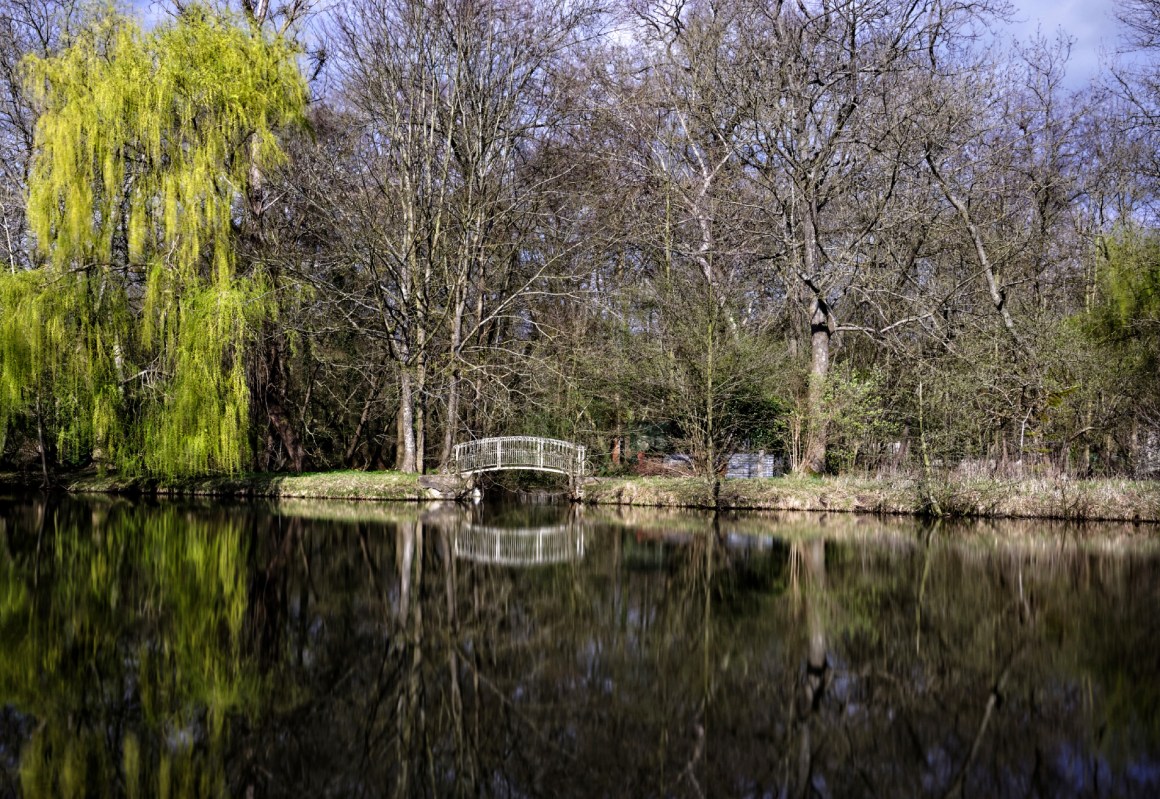 petit pont, reflets, pose longue, au fil de l'eau