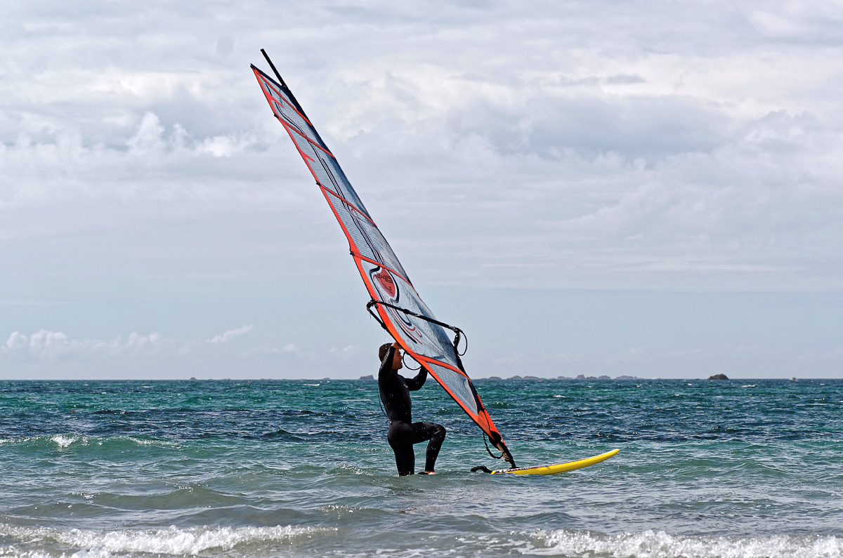 planche à voile, Vougot, activité nautique, bretagne, finistère