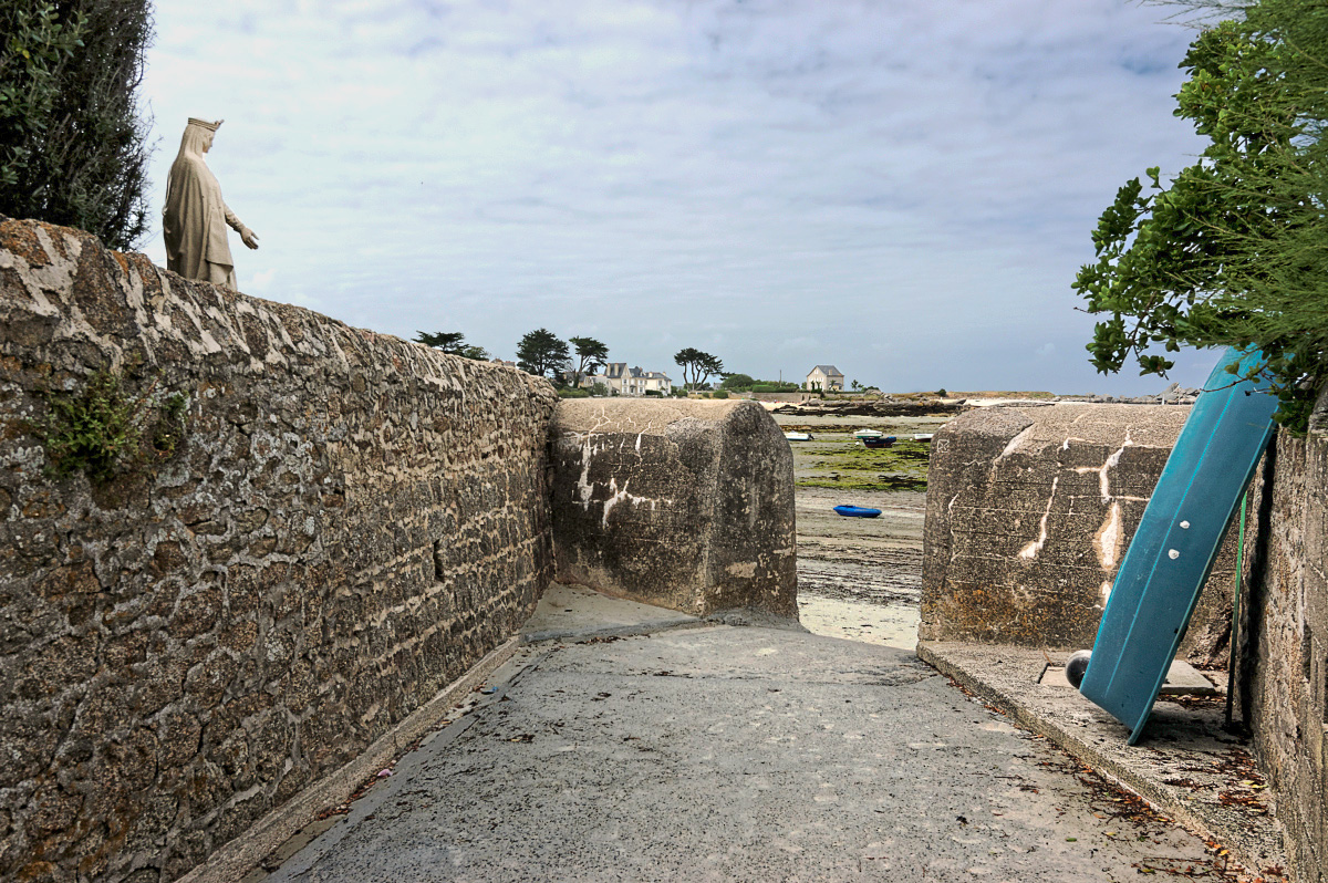 venelle à Brignogan, avec Vierge Marie et annexe, Assomption, Vierge Marie, Brignogan-Plages, Bretagne, Finistère