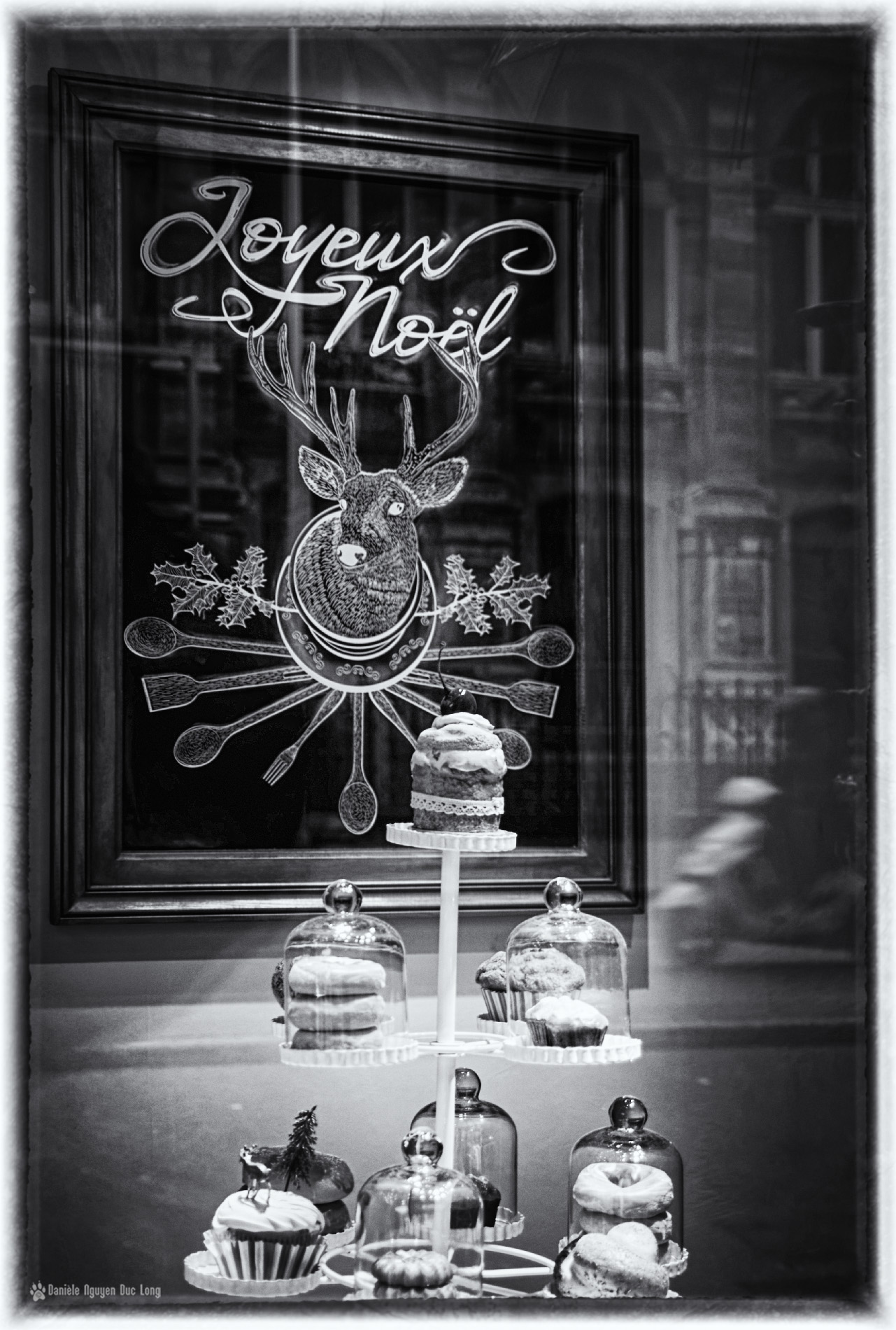 joyeux noel vitrine GL N&B