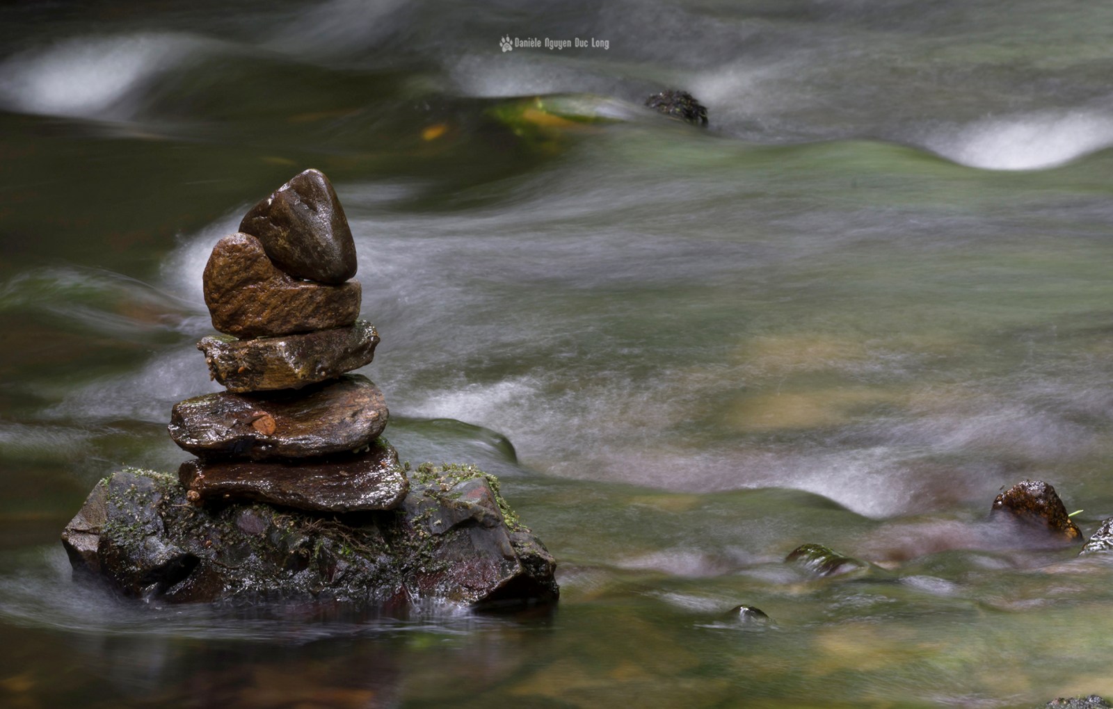 Lanarvily pose longue mini cairn test 55_300 03, pose longue Lanarvily , Aber Wrac'h, Bretagne, Finistère 