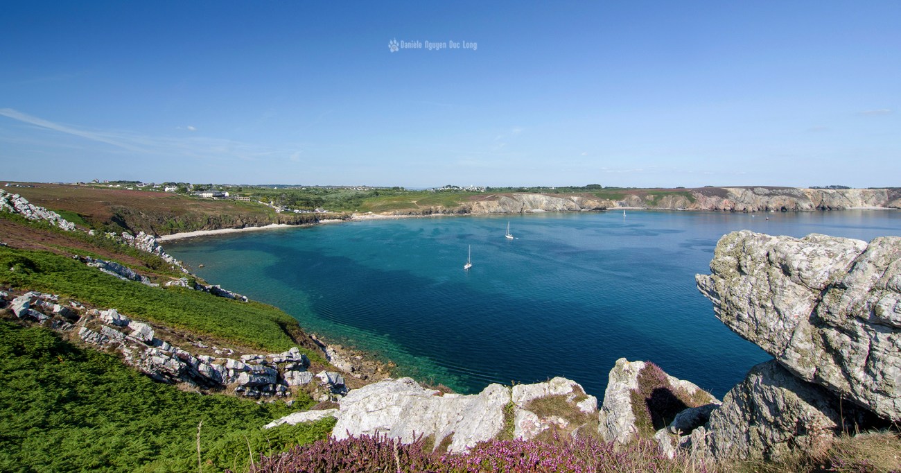 pointe de Pen Hir vue sur la plage du Veyrac'h, Crozon, Camaret-sur-mer, Bretagne, Finistère