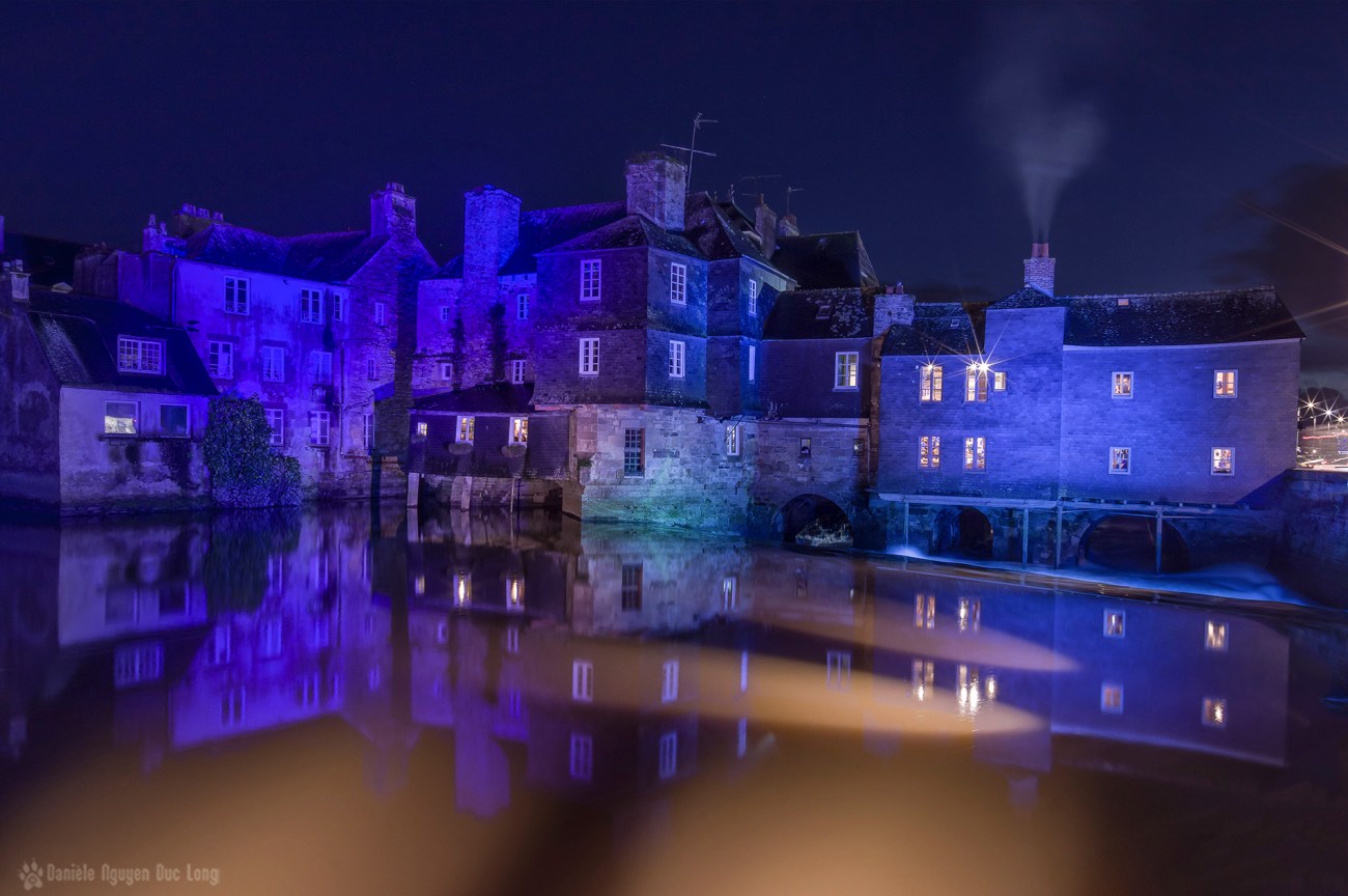 Bretagne, décorations noël landerneau, finistère, illuminations ville de Landerneau, Landerneau, les bonhommes de neige de Landerneau, pont de Rohan de nuit à Landerneau, pont de Rohan illuminé, Pont de Rohan Landerneau