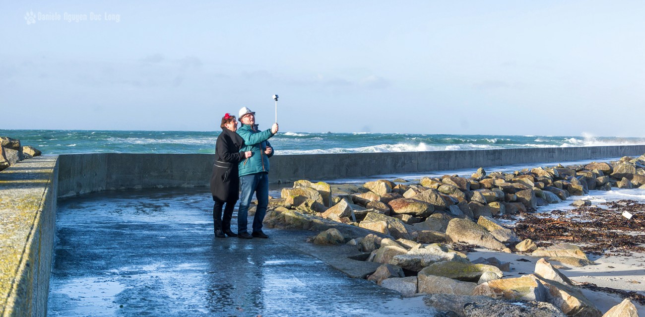 portraits sur la jetée du Curnic à Guissény, Bretagne, Finistère