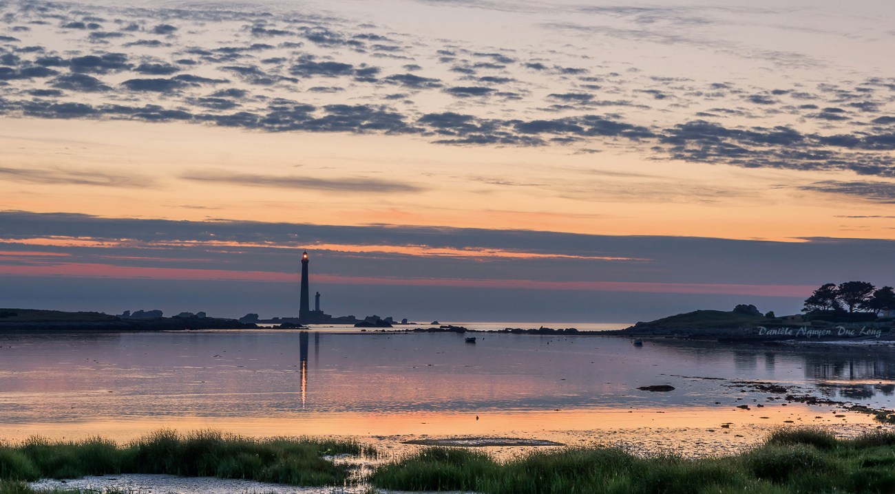 coucher de soleil sur l'île Vierge, Lilia, Plouguerneau, finistère, Bretagne