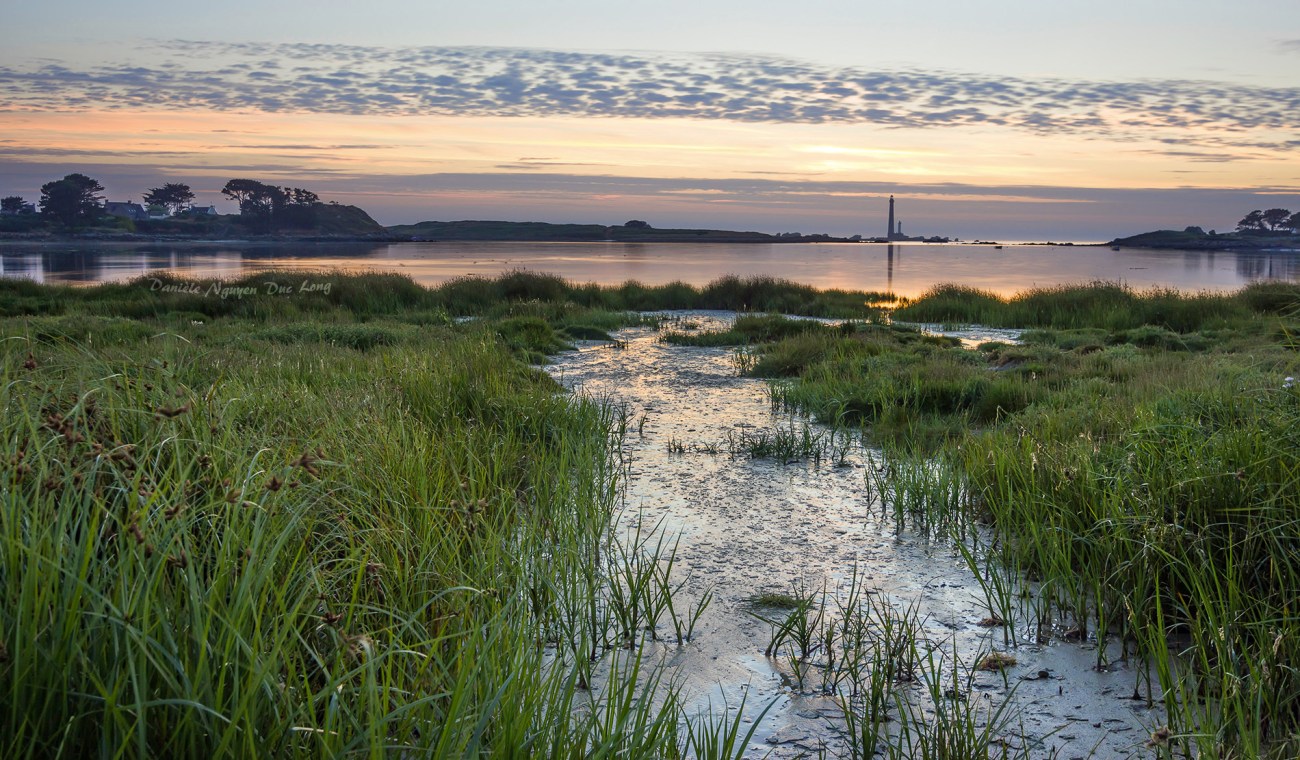coucher de soleil sur l'île Vierge, Lilia, Plouguerneau, finistère, Bretagne