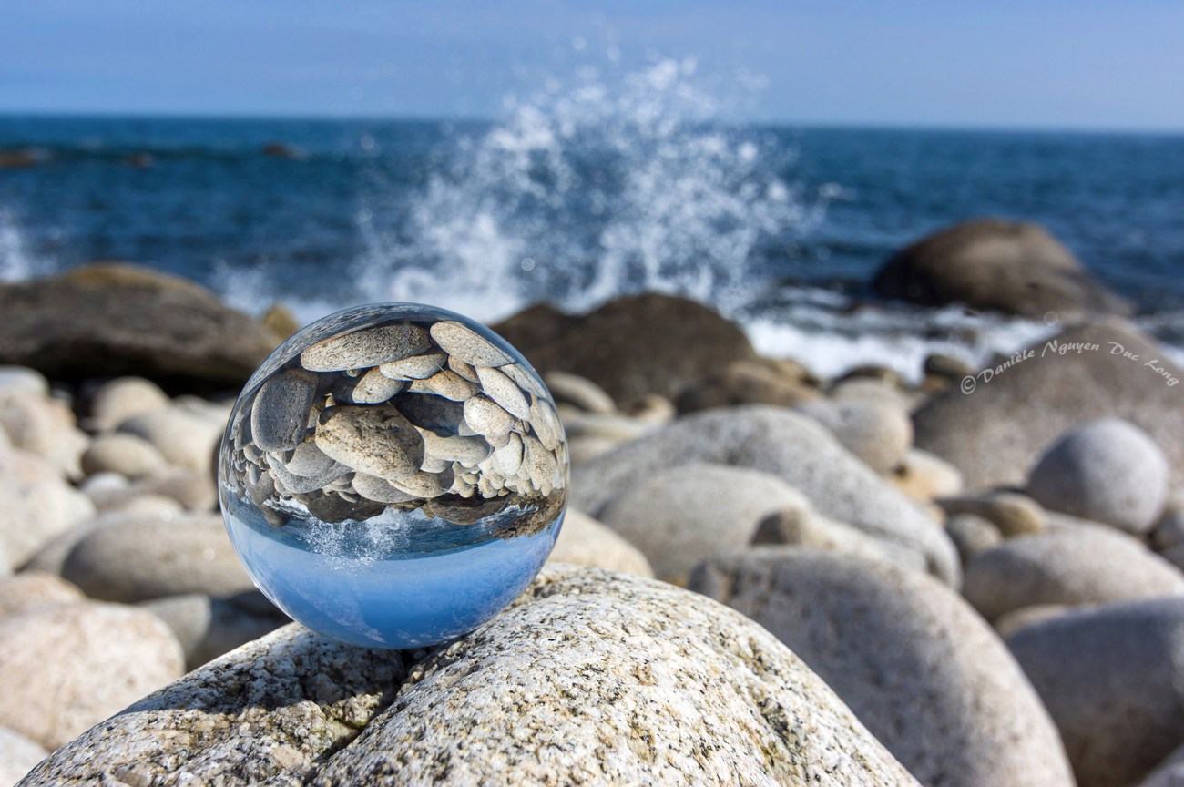 boule de cristal vagues à Beg Monon Plouguerneau 