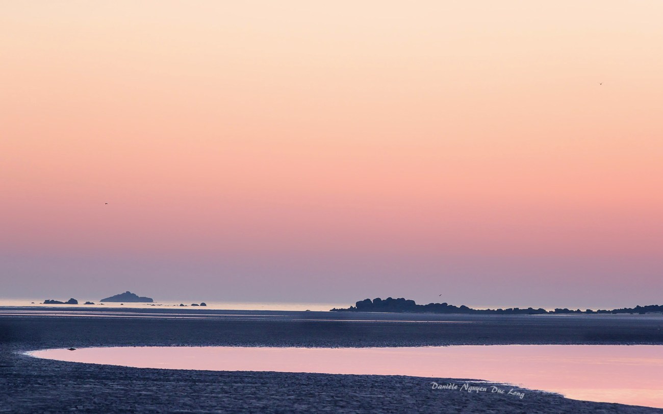 sunset, coucher de soleil, baie de Guissény, Guissény-sur-mer, Finistère, Bretagne