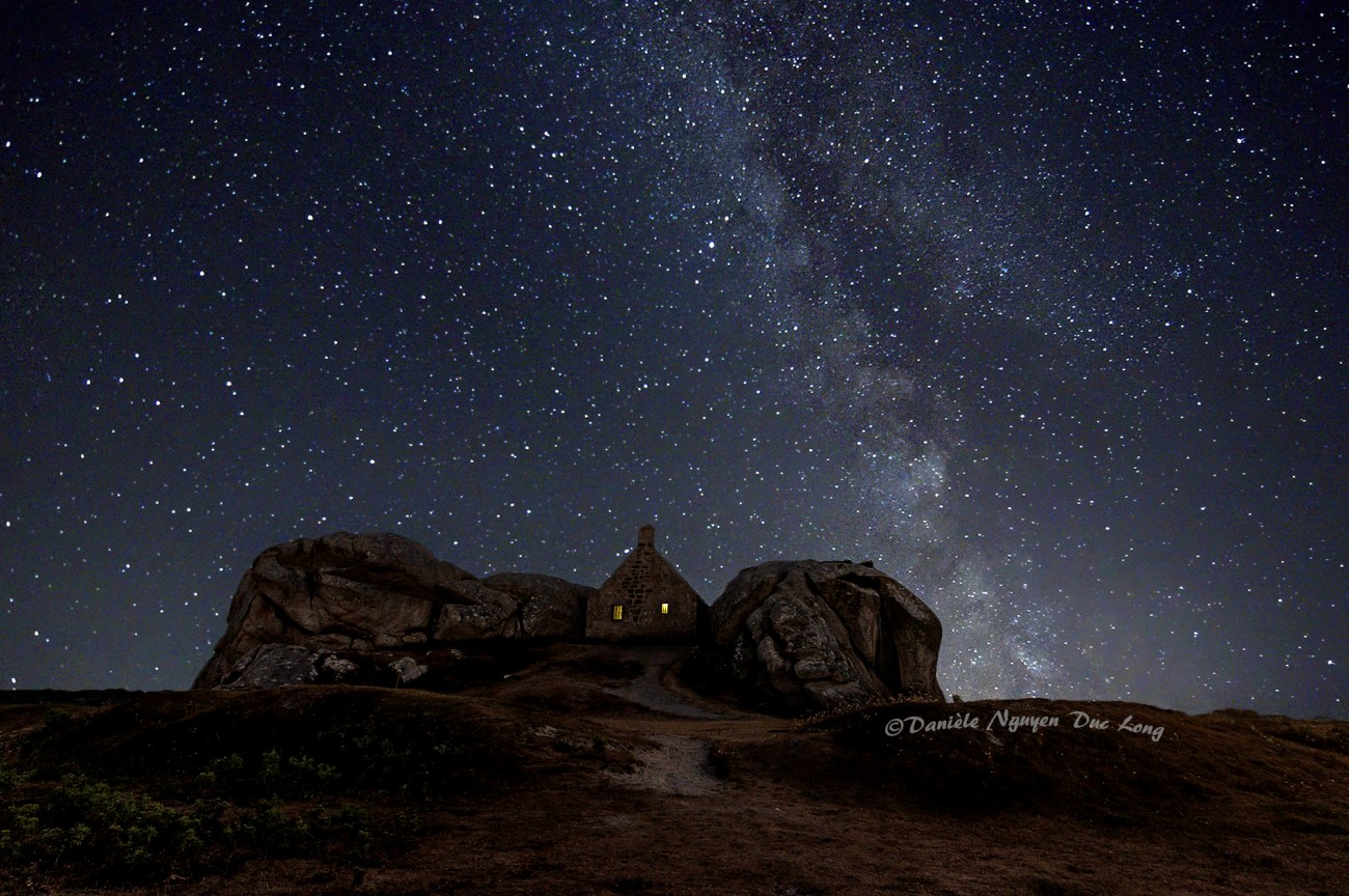 voie lactée à Meneham,Milky Way, Kerlouan, Côte des Légendes, Bretagne, Finistère, Meneham