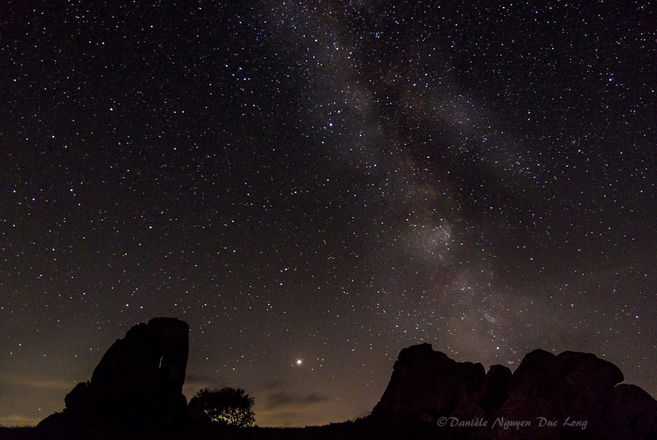 voie lactée au Barrachou à Guissény, voie lactée, Bretagne, Finistère, Guissény