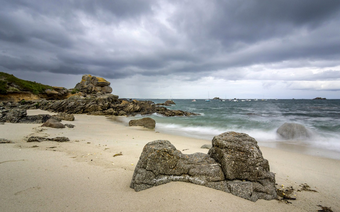 pose longue à Neïz Vran, Kerlouan, Bretagne, Finistère