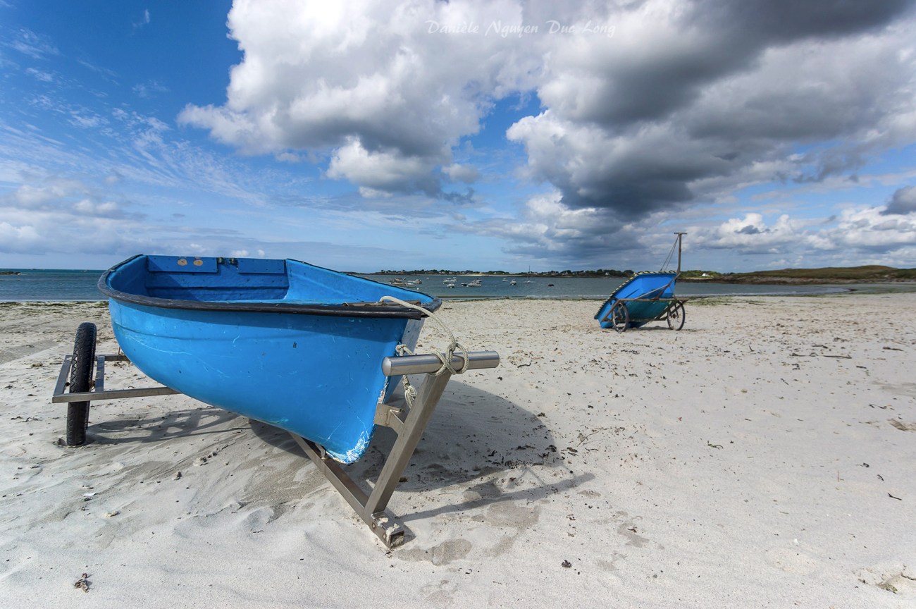 port du Curnic, nuages, Guissény, Bretagne, Finistère